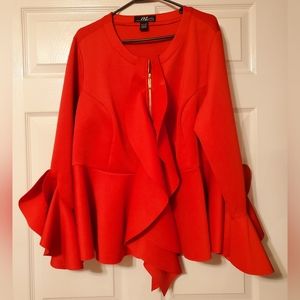 Midnight Velvet Red Jacket Sz 1XL